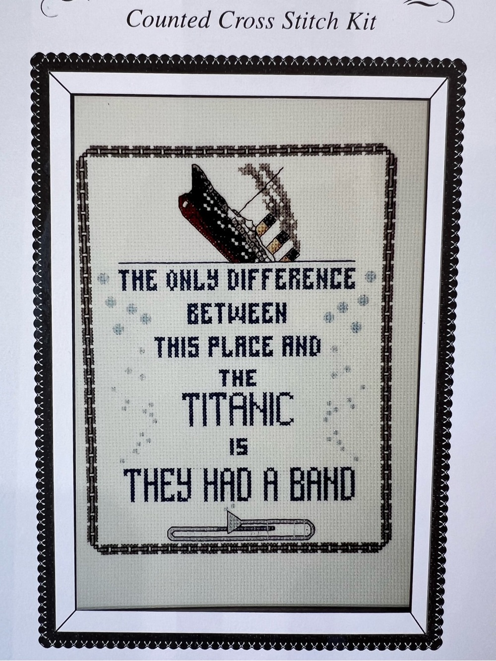 Titanic They Had a Band Counted Cross Stitch Kit Jeanette Crews - Picture 1 of 6